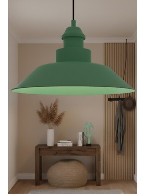 Allians Yeşil Metal Avize, Salon, Mutfak, Yatak Odası, Cafe ve Restoran Aydınlatması