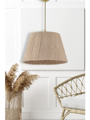 Allians Şık Hasır Ipli Bohem Avize, Doğal ve Sıcak Aydınlatma Seçeneği