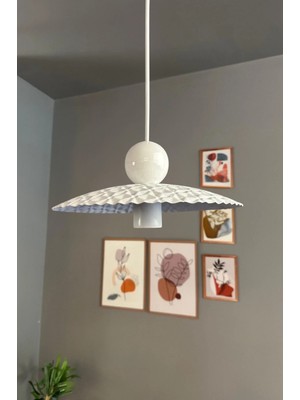 Allians Modern Beyaz Metal Avize, Tekli Sarkıt, Mutfak ve Dekorasyon Aydınlatması