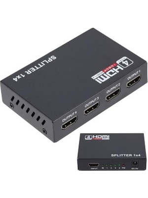 SHC4200 HDMI-104 1080I-1080P 3D 1x4 Port Hdmı 1.4V Dağıtıcı Splitter Çoklayıcı