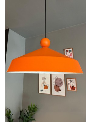 Allians Şık Turuncu Boncuklu Tekli Sarkıt Avize, Restoran ve Kafe Dekoru