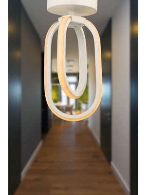 Allians Modern 3 Renk LED Tavan Avizesi, Şık ve Işıltılı Tasarım