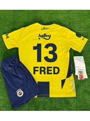 Alaturka Mix F̸e̸n̸r̸b̸a̸h̸ç̸e̸ 2024/25 Beş Yıldızlı Fred 13 Numara Iç Saha Çocuk Forması 4 Lü Set