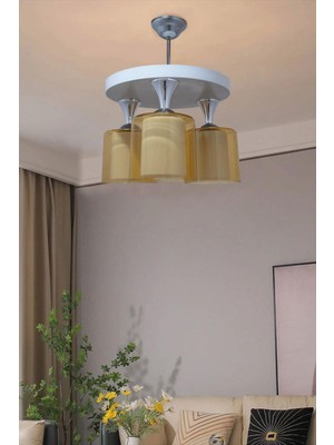 Allians Şık Beyaz Avize, Modern ve Zarif Aydınlatma Ürünü