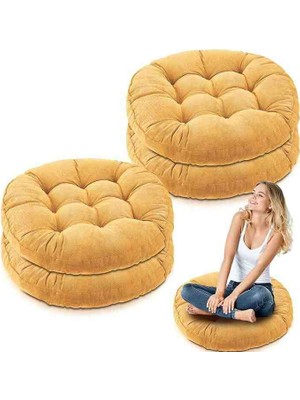 Ayzen Home 2li Pofidik Kare Meditasyon Minderi Oturma Yastığı Oyun Minderi 60CM x 60CM X7CM