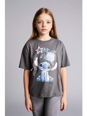 DeFacto Disney Lilo & Stitch Tişört Kız Çocuk H0724A826SM