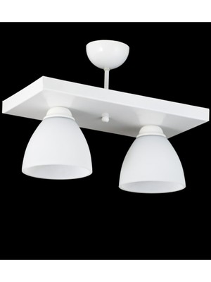 Allians Şık Üçlü Dikdörtgen Beyaz Modern Spor Avize, Zarif ve Modern Tasarım