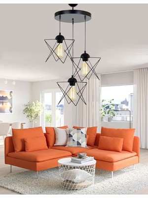 Allians Şık Prizma Lüx 3 Salon, Oturma, Antre ve Mutfak Avizesi