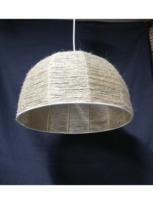 Allians Doğal Jüt Ip Sargı Avize, Rustik Dekoratif Aydınlatma, El Yapımı Avize