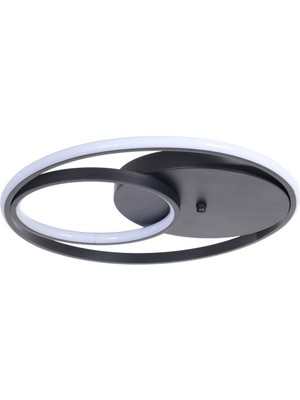 Allians Modern Siyah Yemek Masası Üstü ve Beyaz LED Avize Takımı