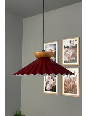 Allians Vişne Çürüğü Ahşap ve Metal Sarkıt Avize, Rustik Mutfak ve Cafe Aydınlatması