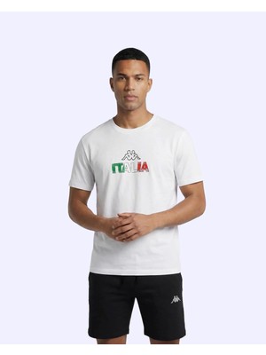 Kappa Logo  Flego Erkek Beyaz Regular Tişört