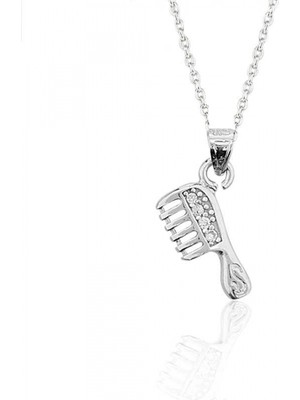 Marsilyan 925 Ayar Gümüş Tarak Kadın Gümüş Kolye PND47033003 (72)