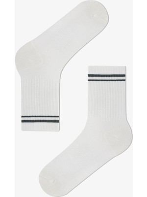 Penti Bambu Karışımlı Çizgili Spor Tenis Soket Çorap