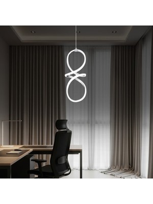 Allians Şık Modern Tekli Sarkıt LED Avize, Beyaz Işık, Zarif ve Kaliteli Tasarım