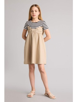 DeFacto Desenli Elbise Kız Çocuk H2204A826SP