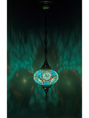 Allians Şeffaf Vitray Tek Zincir Mozaik Avize ile Şıklık ve Modernlik