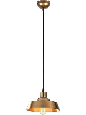 Allians Vintage Tekli Sarkıt Avize, Dekoratif Metal Sıvama, Eskitme Tasarım