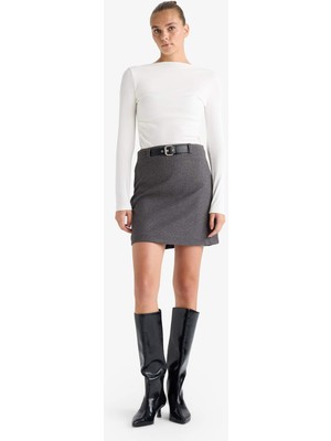 DeFacto A Kesim Yüksek Bel Astarlı Etek E8679AX25AU