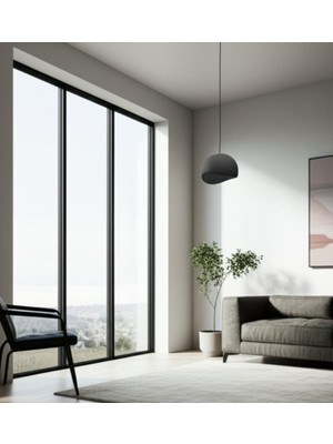 Allians Modern Beton Görünümlü Tekli Sarkıt Avize, Şık ve Estetik Tasarım