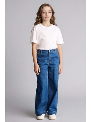 DeFacto Wide Leg Jean Pantolon Kız Çocuk G0304A826SM