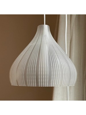 Allians Şık Beyaz Tırtıklı Sarkıt Avize, Modern Dekorasyon Için Ideal