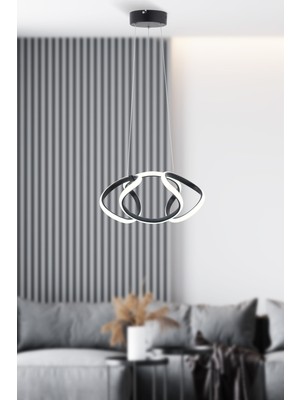 Allians Şık Eskitme Metal Avize, Power LED Işık, Salon, Mutfak ve Oda Dekoru