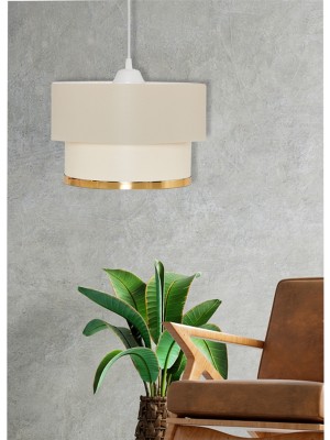 Allians Şık Gold ve Krem Sarkıt Avize, Modern ve Zarif Aydınlatma Seçeneği