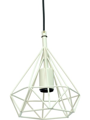 Allians Modern Metal Sarkıt Avize, Endüstriyel Tarzda Geometrik Tasarım, E27 Uyumlu