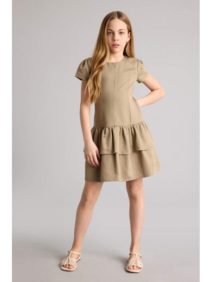 DeFacto Gabardin Elbise Kız Çocuk H0720A826SP