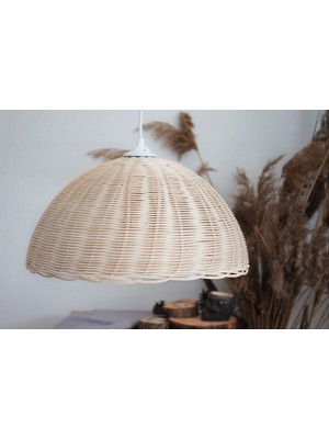 Allians Şık Rattan ve Bambu Avize Duy ile Doğal Aydınlatma