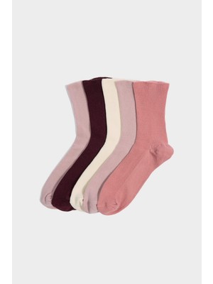 DeFacto Kadın 5'li Pamuklu Uzun Çorap G7452AXNS