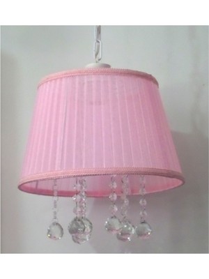 Allians Şık Pembe Taşlı Yatak Odası Avizesi, Zarif ve Modern Tasarım