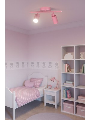 Allians Şık Pembe Renkli Spot Aydınlatma Seti, Modern Tasarım, Çok Amaçlı Kullanım