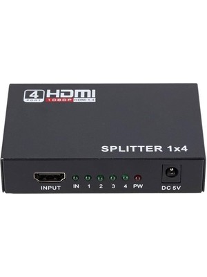HypAirs HDMI-104 1080I-1080P 3D 1x4 Port Hdmı 1.4V Dağıtıcı Splitter Çoklayıcı