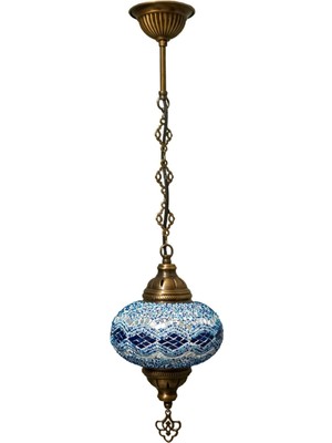 Allians Eşsiz Mozaik Tasarımlı Tek Zincir Avize, Şık ve Modern Aydınlatma