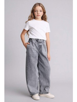 DeFacto %100 Pamuk Relax Fit Jean Pantolon Kız Çocuk G0302A826SP