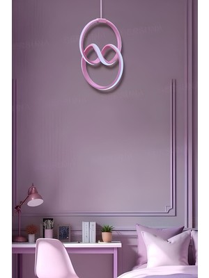 Allians Modern Pembe Sarkıt LED Avize, Şık ve Aydınlatıcı Tasarım