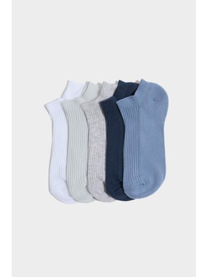 DeFacto Kadın Rahat Lastikli 5'li Pamuklu Patik Çorap H0960AXNS