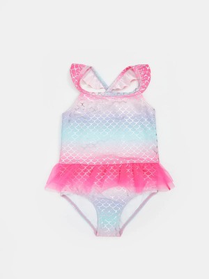 Lc Waikiki Yeni Sezon Desenli Tüllü Kız Çocuk Mayo