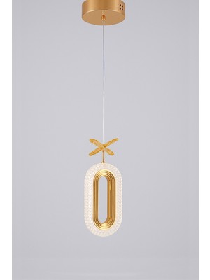 Allians Modern Gold Kristal LED Avize, Gün Işığı, Enerji Tasarruflu, Hol ve Yemek Odası Için