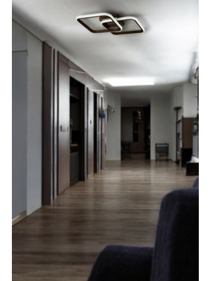 Allians Modern Kahve Renkli Beyaz LED Avize, Salon ve Mutfak Için Şık Aydınlatma