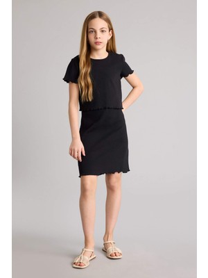 DeFacto Fitilli Kaşkorse 2'li Elbise Kız Çocuk H2206A826SP