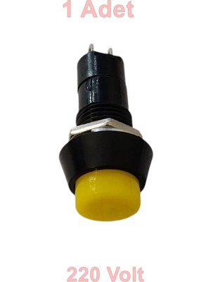 Ender 12MM Sarı Yuvarlak Kalıcı Çıt Çıt Buton Anahtar