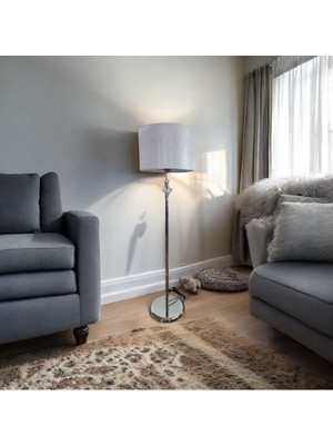 Allians Şık Yıldız Kristal Krom Kaplama Silindir Lambader, Modern ve Parlak Tasarım