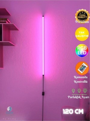 Allians Rgb LED Abajur Köşe Lambası, Uzaktan Kumandalı, 120 Cm, Şık ve Modern Tasarım