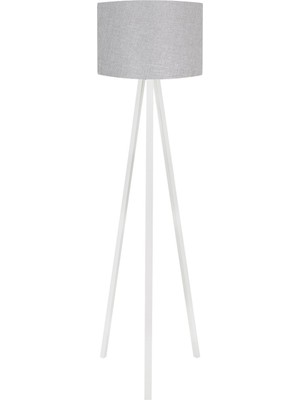 Allians Şık Üç Ayaklı Tripod Lambader, Yuvarlak Kumaş Tasarım, Modern Aydınlatma