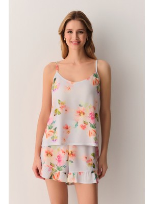Suwen Flora Atlet Şort Pijama Takımı
