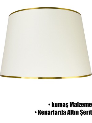 Allians Altın Şeritli Lambader Şapkası, Şık ve Zarif Aydınlatma Aksesuarı