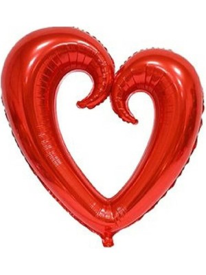 Party Express 40" Içi Boş Kalp - Kırmızı